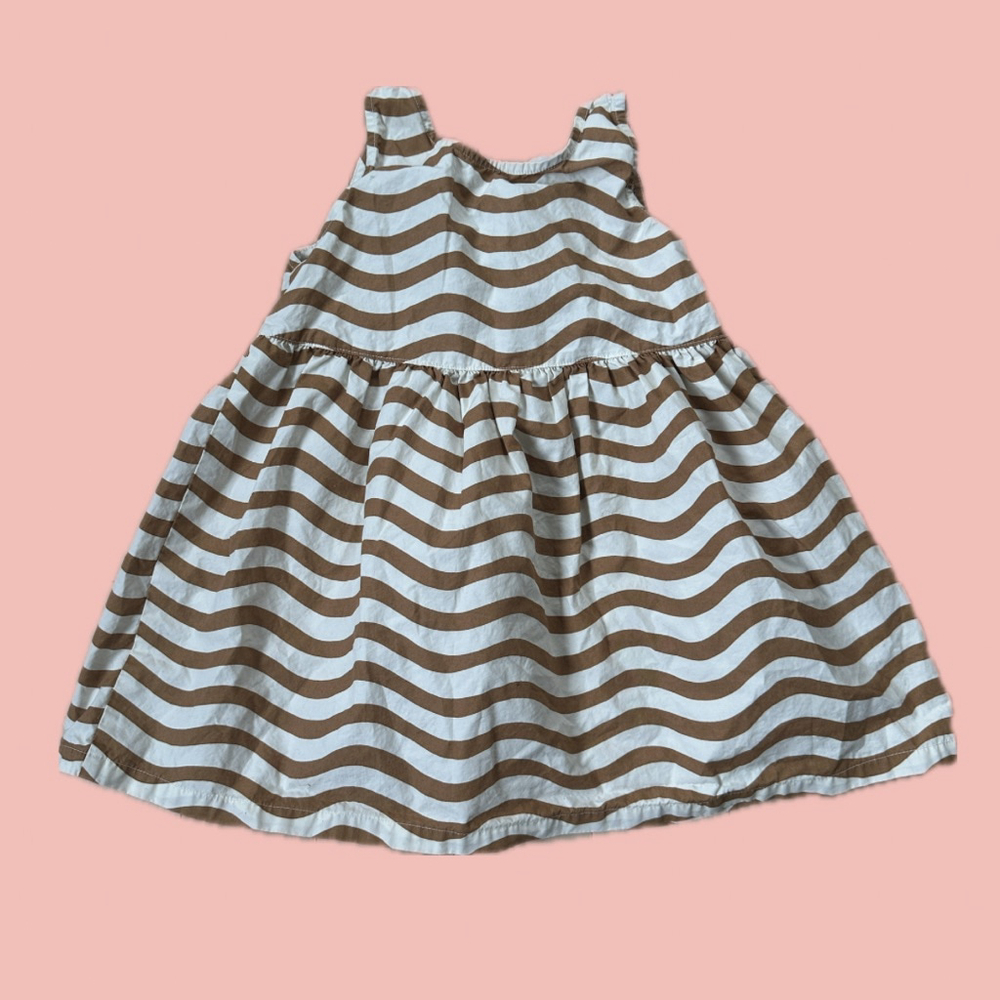 Marimekko x Uniqlo toddler wave stripe dress cotton – 18–24M
